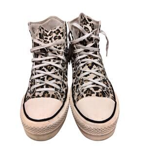 Converse Leopard Print High Top Sneakers Women’s 7